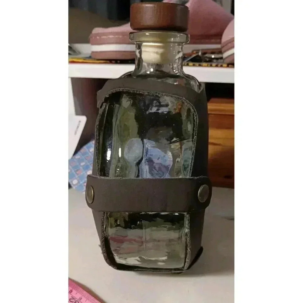 Bandero Premium Blanco Tequila Empty Bottle‎ Leather Wrap 750ml Cantina Style - Picture 4 of 6